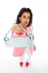 Sac baguette cuir végan avec anneaux - plusieurs coloris